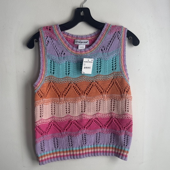 Cotton Emporium |NWT Colorful Knit Jumper Top SZ s - Picture 4 of 8